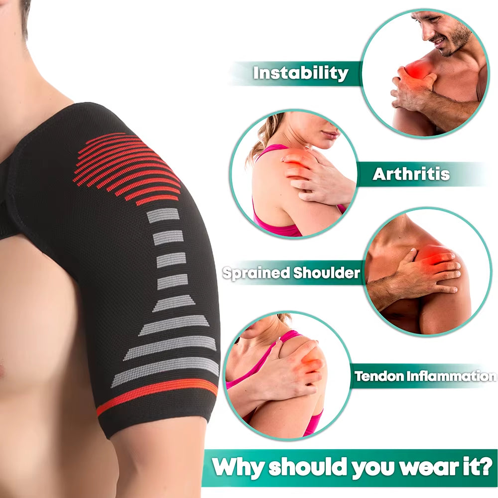 Compression Shoulder Brace | Shoulder Orthopedic Brace for Men & Women | Torn Rotator Cuff, Dislocation, Other Shoulder Injuries