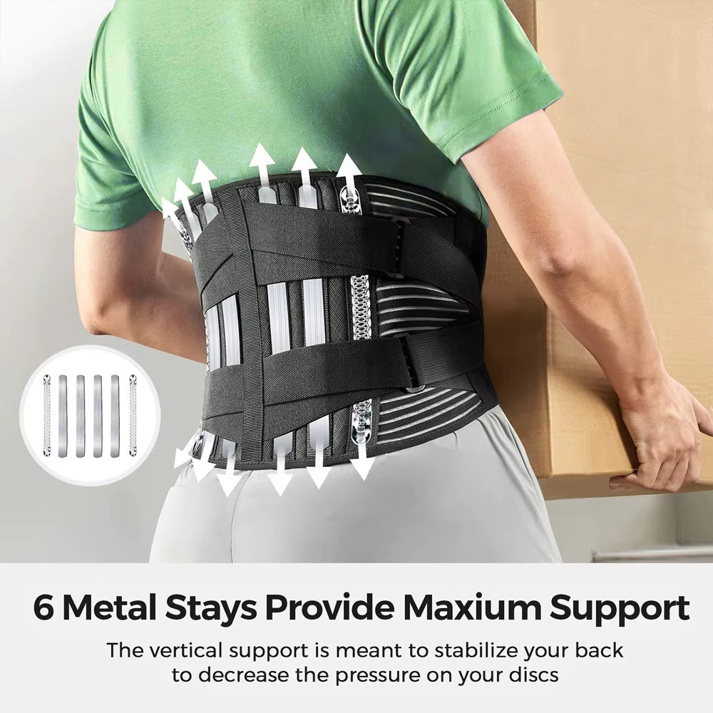 Back Braces Waist Belt Men Women Work Lower Back Pain Relief Breathable Anti-Skid Spine Lumbar Support Belt