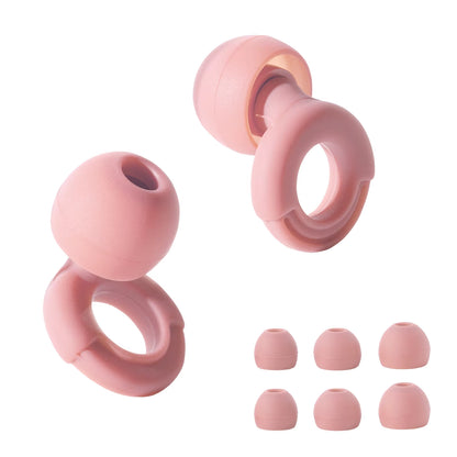 Quiet Ear Plugs for Noise Reduction – Super Soft, Reusable Hearing Protection for Sleep,Swim, Work 8 Ear Tips in XS/S/M/L