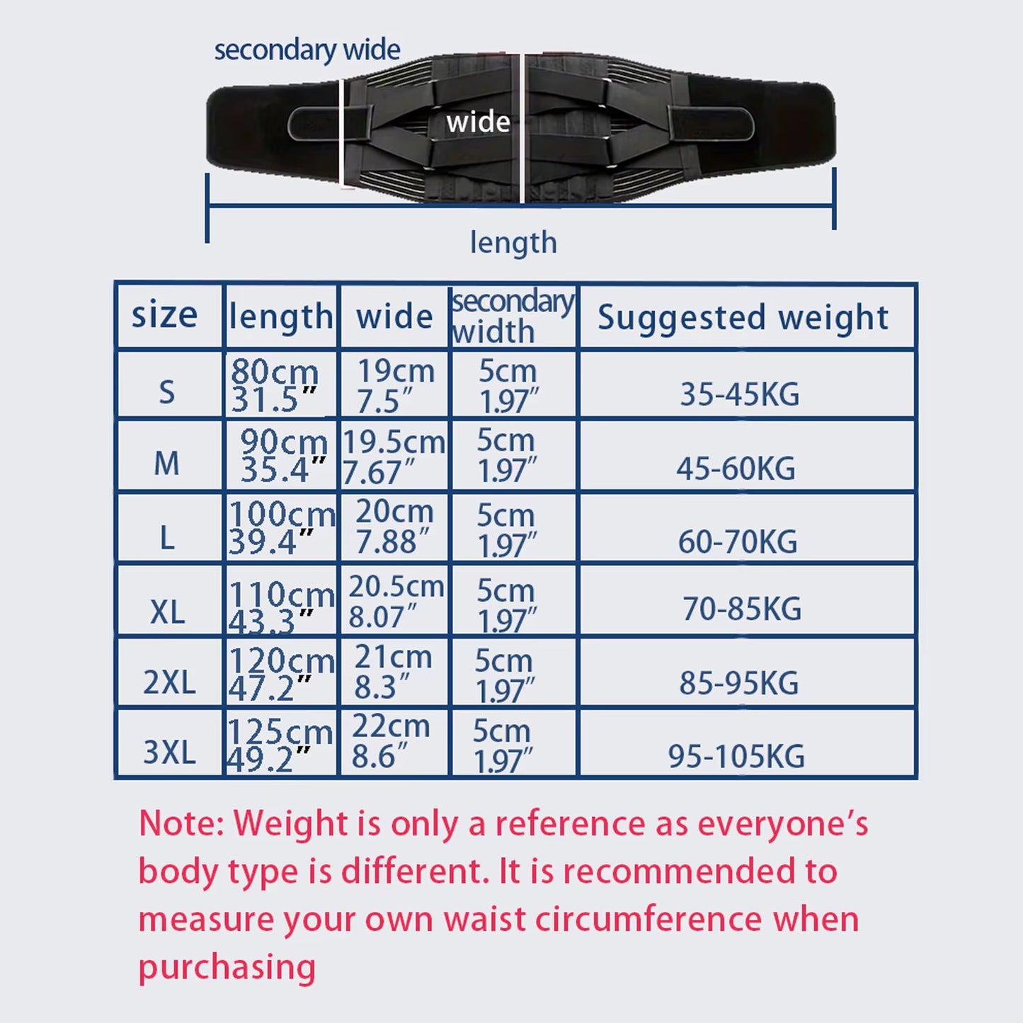 Back Braces Waist Belt Men Women Work Lower Back Pain Relief Breathable Anti-Skid Spine Lumbar Support Belt